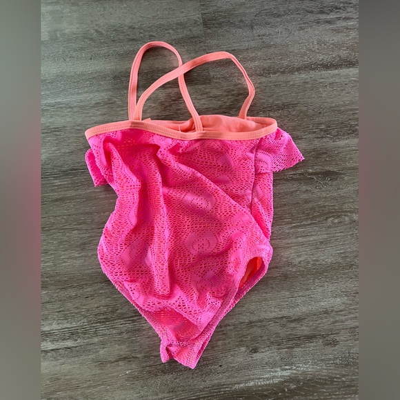 Pink Ruffled One-Piece Swimsuit - Picture 3 of 3